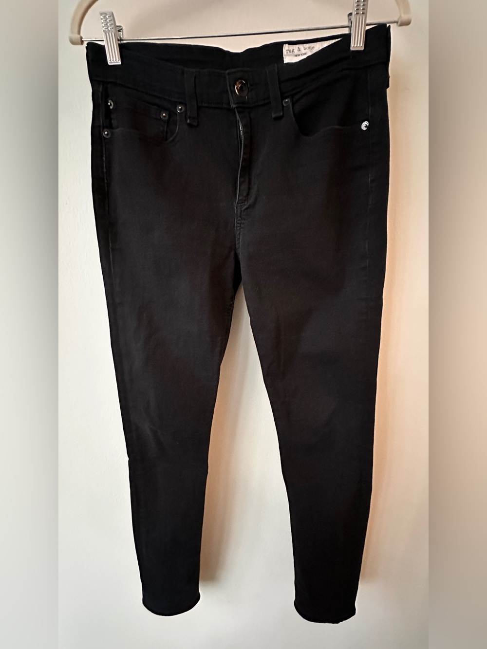 rag & bone Black Skinny Mid-Rise Full length Jeans